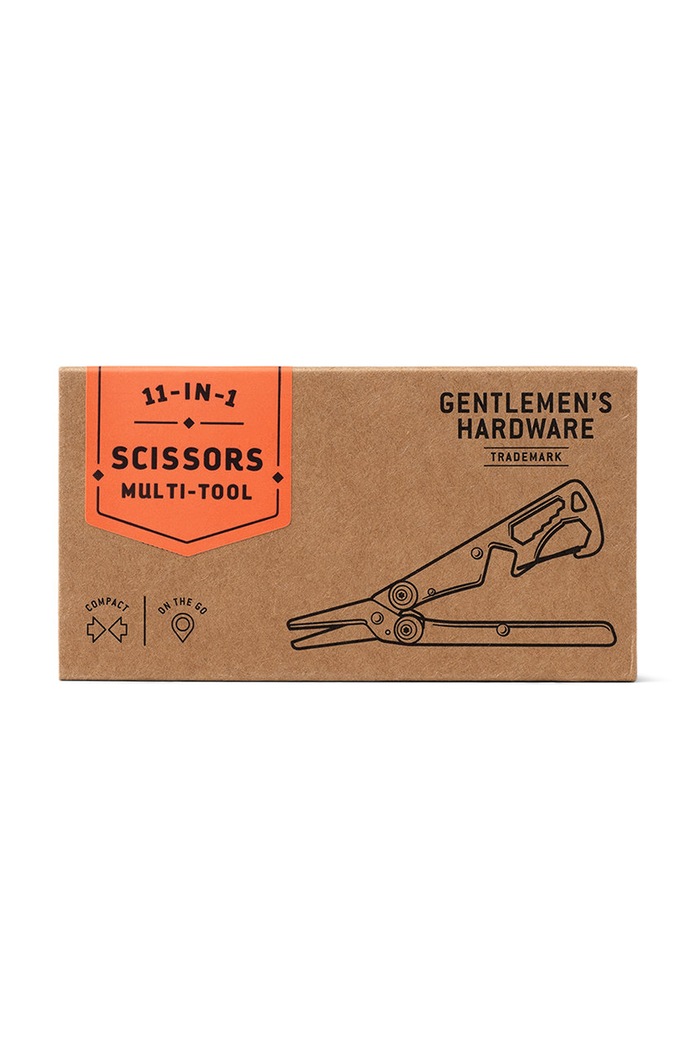 Lifestyle Multitool Gentelmen's Hardware Foldable Scissor Tool 11 v 1 GEN600UK šedá