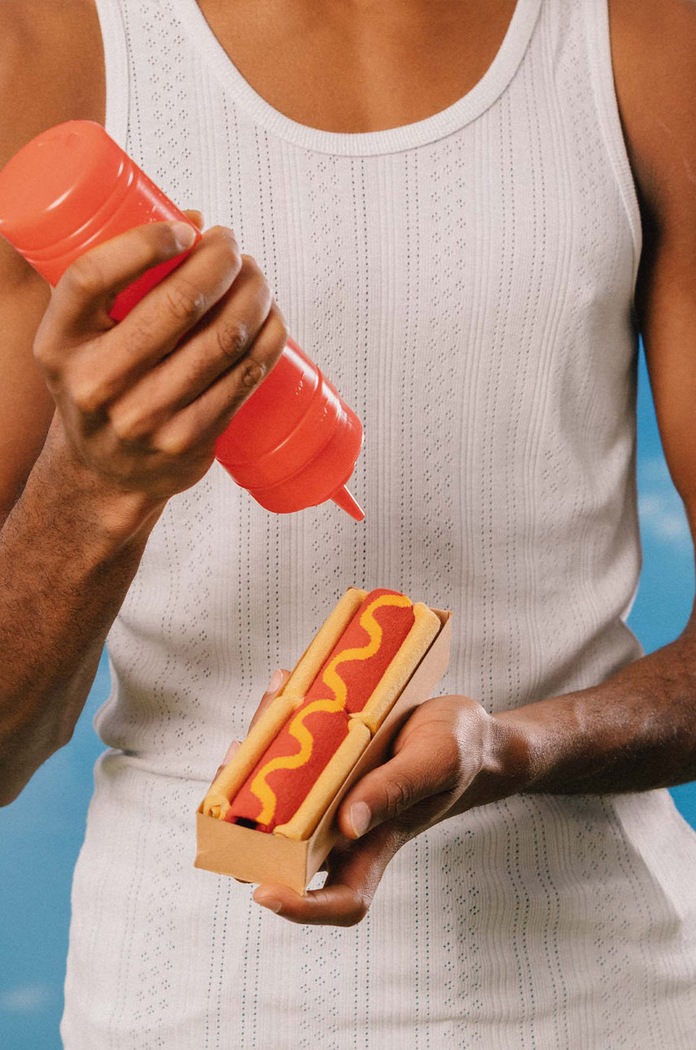 Eat My Socks Ponožky Hot Dog EMSNOCHODO viacfarebná