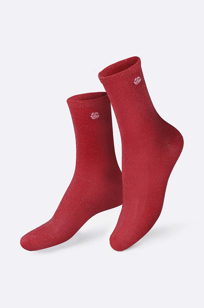 Oblečenie Eat My Socks Ponožky Pretty Rose EMSNSCRORE červená