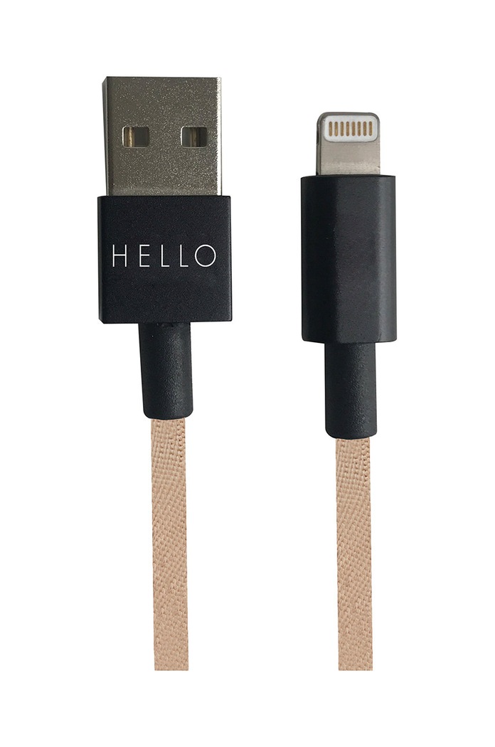 Nabíjecí kabel USB-C Design Letters Lightning 1 m béžová 60201024BEIGE