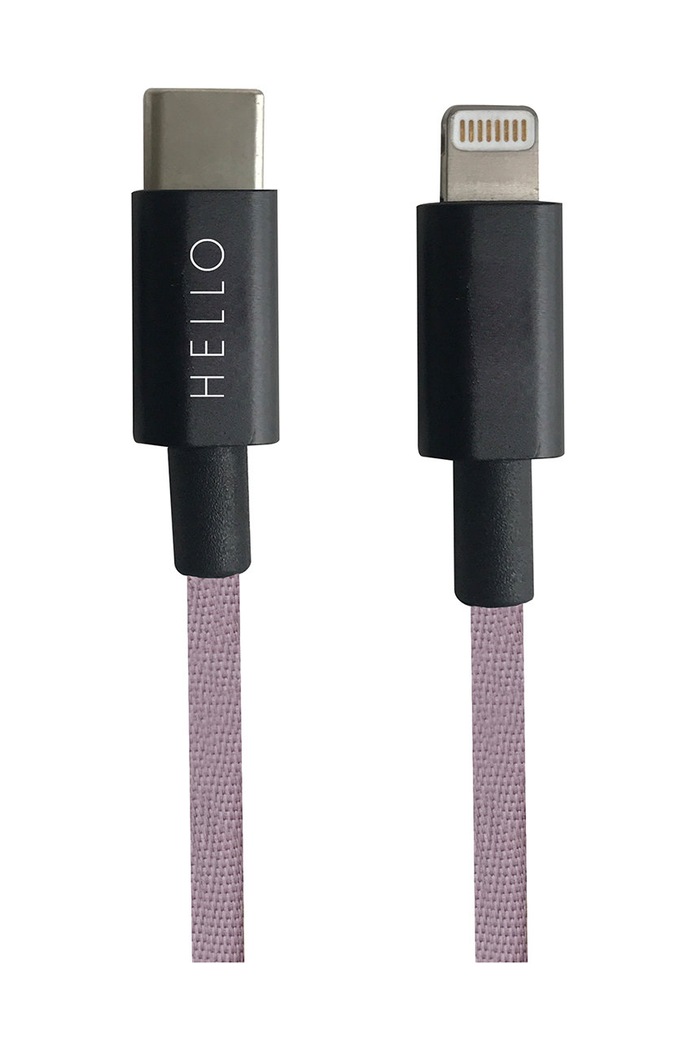 Nabíjecí kabel USB-C Design Letters Lightning 1m fialová 60201023LAVENDER