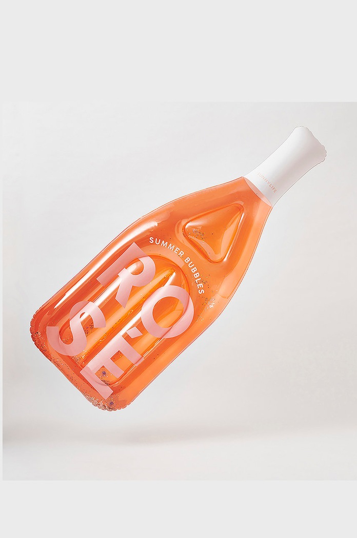 SunnyLife materac dmuchany do pływania Luxe Rose Bottle S2LLIERB pomarańczowy AA00