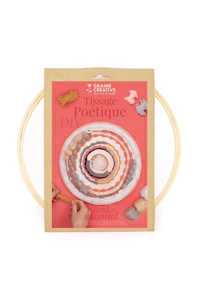 Graine Creative Κιτ στρογγυλής ταπισερί DIY Poetic πολύχρωμο 420253