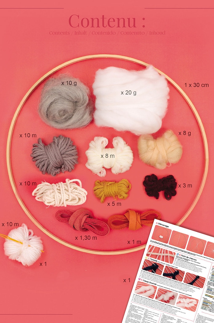 Graine Creative Κιτ στρογγυλής ταπισερί DIY Poetic 420253 πολύχρωμο AA00
