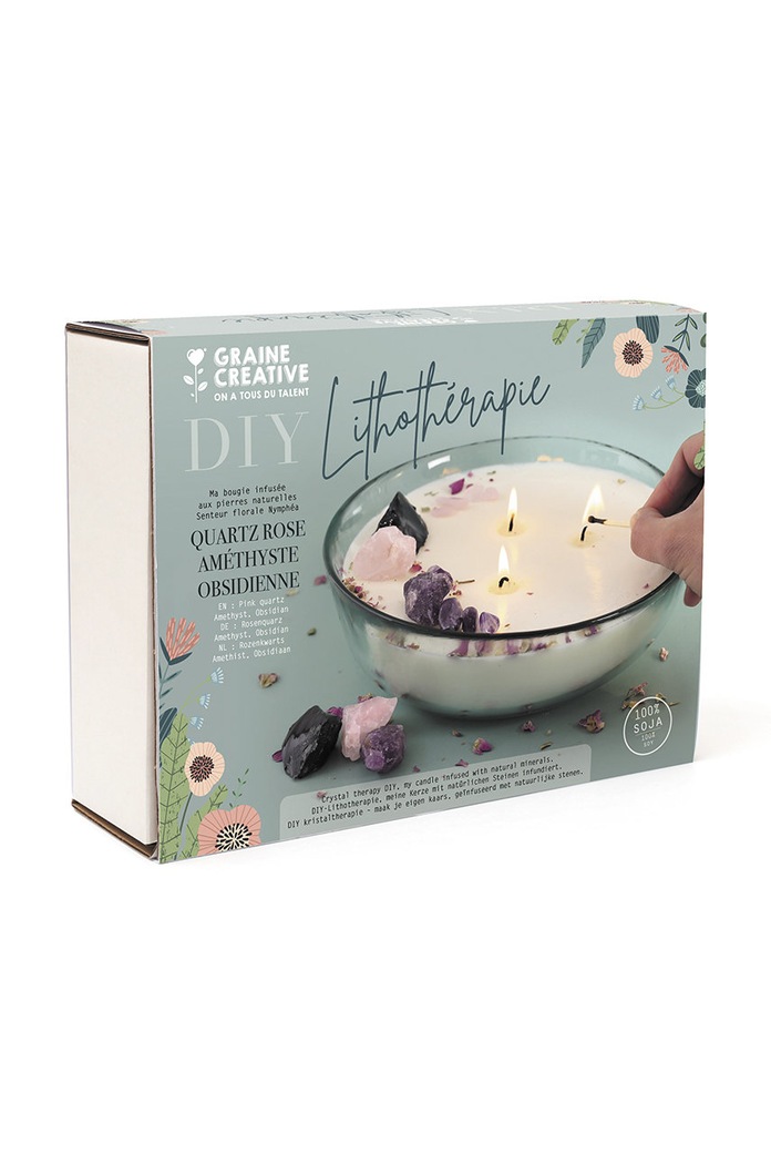 DIY sada vonných svíček Graine Creative Lithotherapy Candle XXL vícebarevná 152043.