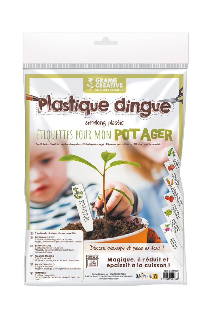 DIY sada štítků na rostliny Graine Creative Crazy Plastic Kit 540266 vícebarevná
