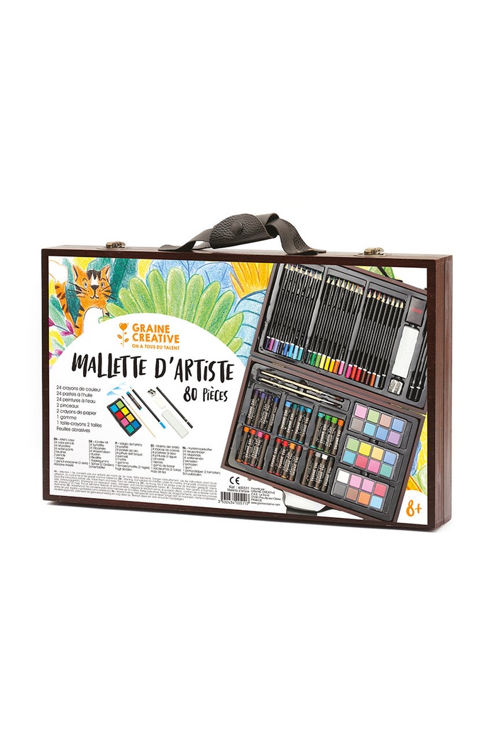 Sada příslušenství pro kreslení Graine Creative Artist's Case (80-pack). vícebarevná 400511.