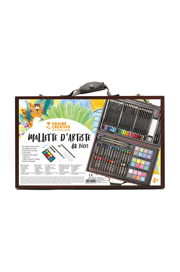 Sada příslušenství pro kreslení Graine Creative Artist's Case (80-pack). vícebarevná 400511.