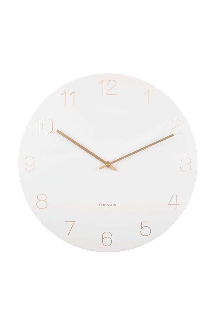 Karlsson ceas de perete Charm Numbers alb KA5762WH