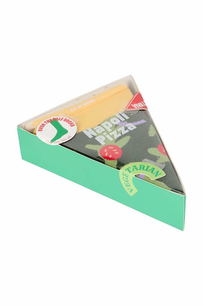 Ponožky Eat My Socks Pizza Vegan vícebarevná EMSNOCPINV