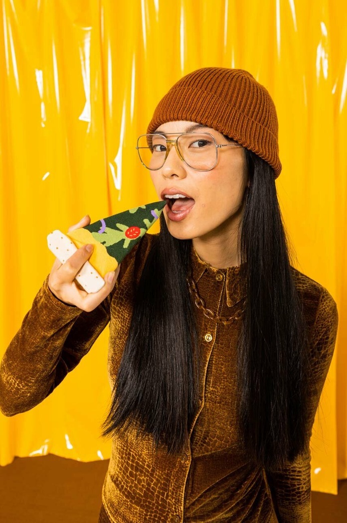 Ponožky Eat My Socks Pizza Vegan EMSNOCPINV vícebarevná
