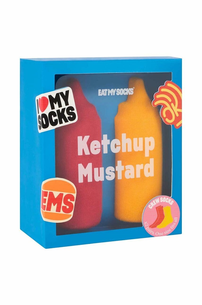 Ponožky Eat My Socks Ketchup & Mustard 2-pack vícebarevná EMSNCKEMX2
