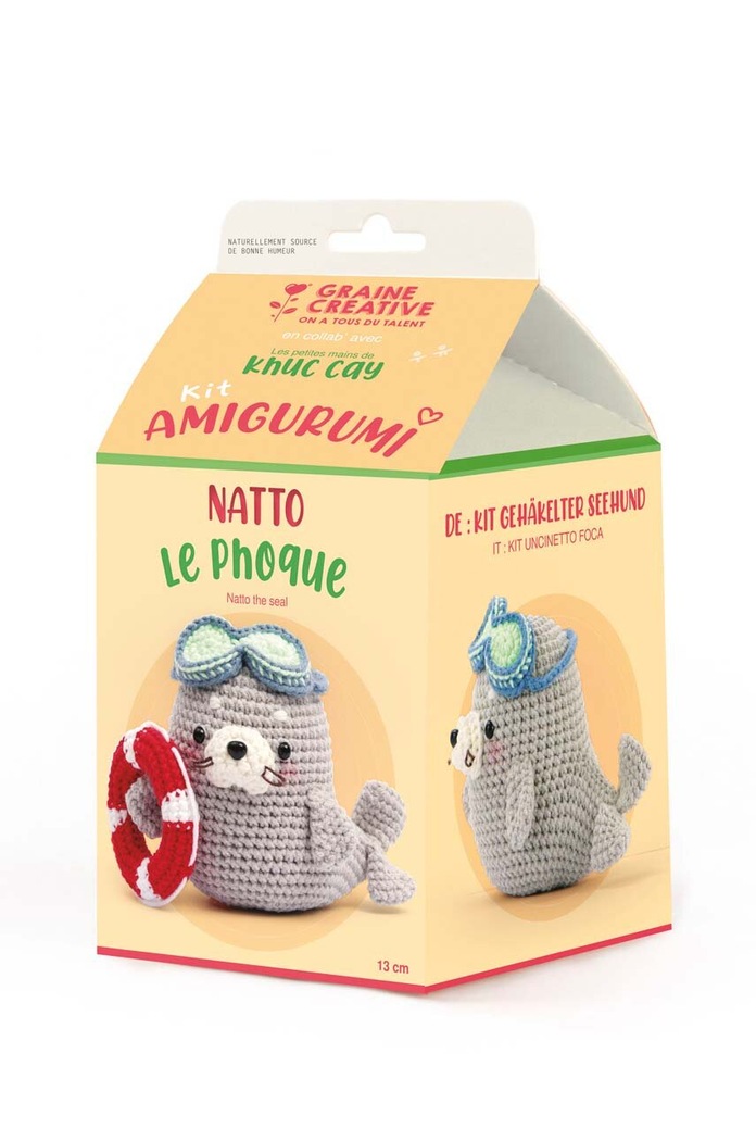 Graine Creative Trusa de crosetat Natto Le Phoque Kit 420250 multicolor AA00