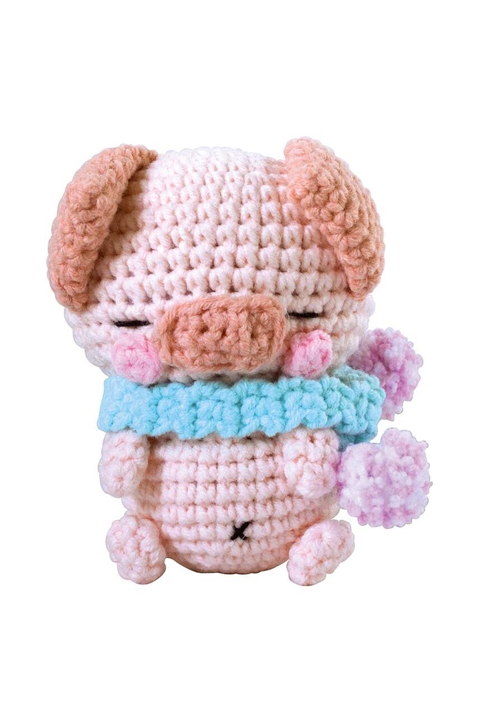 Комплект за плетене на една кука Graine Creative Kit Minigurami Cochon Poco многоцветен 420227