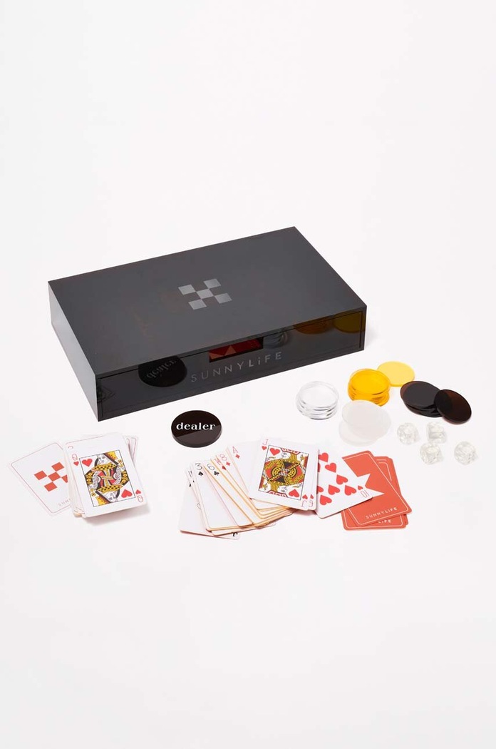 SunnyLife gra poker Luxe Lucite Poker Sepia Citrus multicolor S35LLPOK