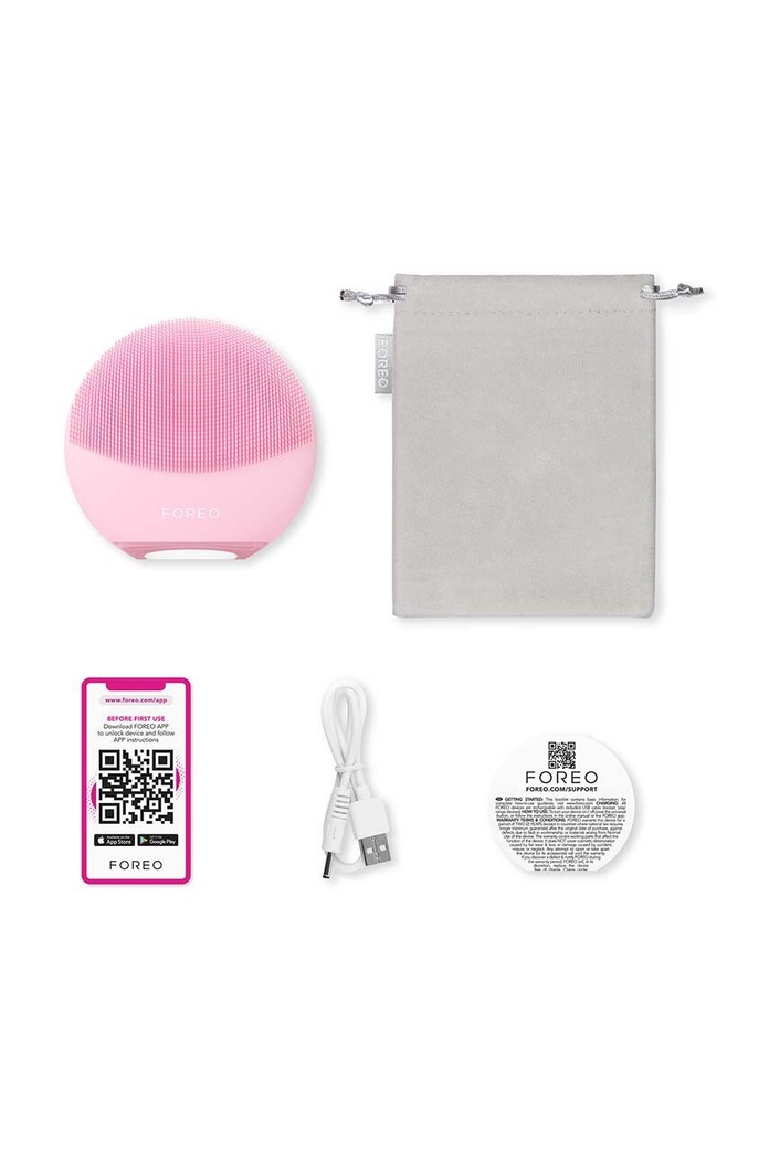 Dvostrani masažer za čišćenje lica FOREO LUNA™ 4 Mini roza F1306