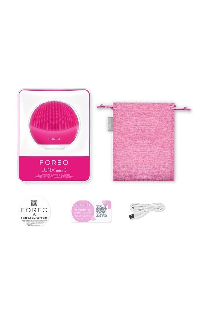 FOREO szczoteczka masująca i czyszcząca skórę twarzy LUNA™ Mini 3 różowy F9434.