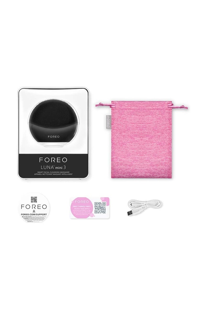 FOREO szczoteczka masująca i czyszcząca skórę twarzy LUNA™ Mini 3 czarny F9465