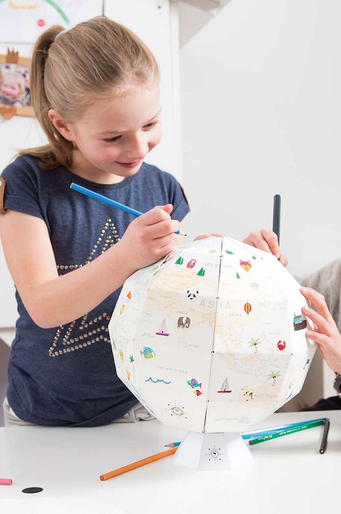 Living și dormitor Donkey glob de colorat DIY My First Globe 400714 alb