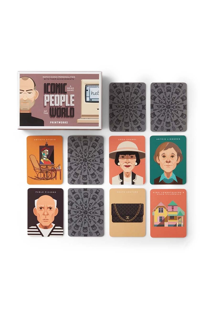 Printworks kártyajáték Memory Iconic People többszínű PW00571