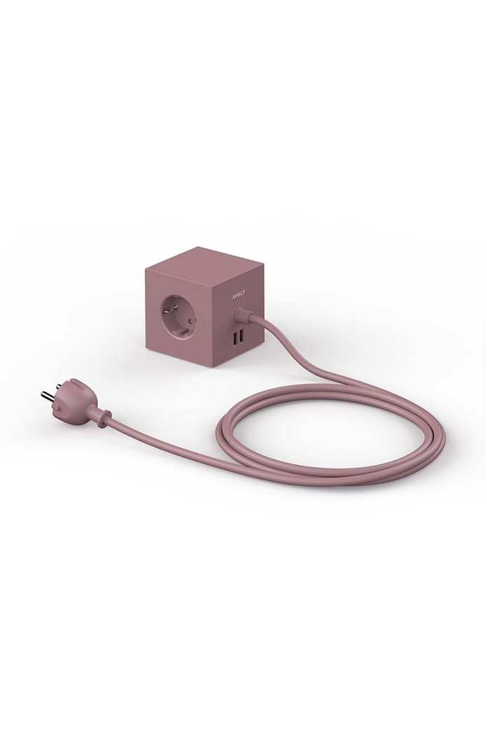 Avolt kostka ładująca magnetyczna Square 1, 2 x USB, 1,8 m SQ1.F.USB.BR różowy AA00