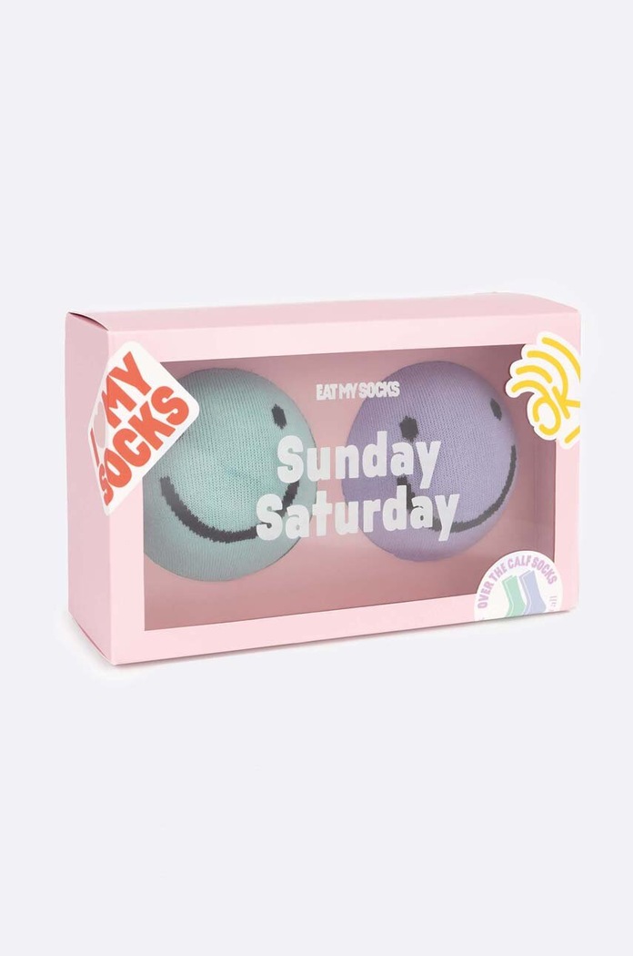 Ponožky Eat My Socks Saturday Sunday 2-pack vícebarevná EMSNCRSSX2