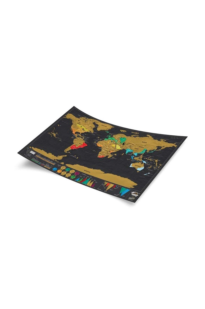 Salon i sypialnia Luckies of London mapa-zdrapka Scratch Map® Travel Deluxe LK.LUKSDT multicolor