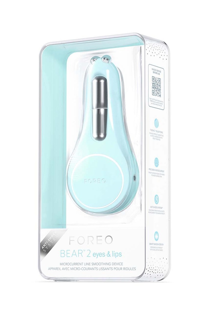 Mikroproudový přístroj pro vyhlazení vrásek kolem očí a rtů FOREO BEAR™ 2 F1740 tyrkysová