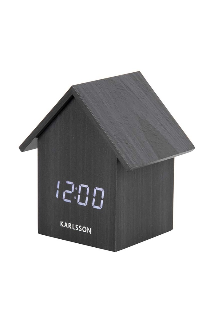 Obývací pokoj a ložnice Budík Karlsson Clock House KA5932BK černá