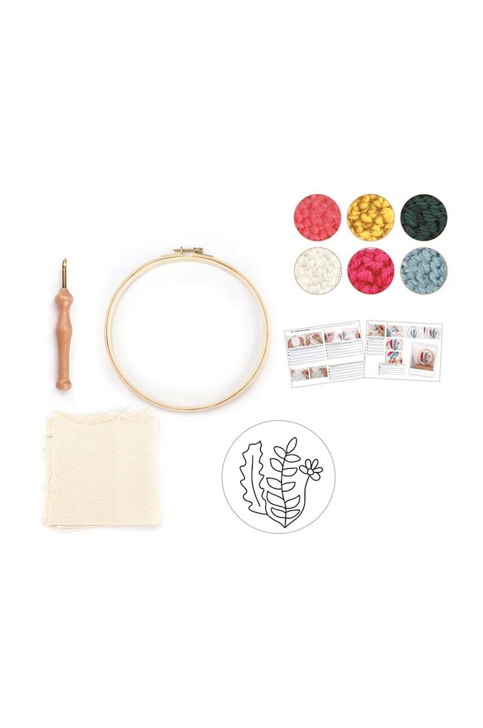 Set za vezenje Graine Creative Vegetal Punch Needle Kit 420202 šarena AA00
