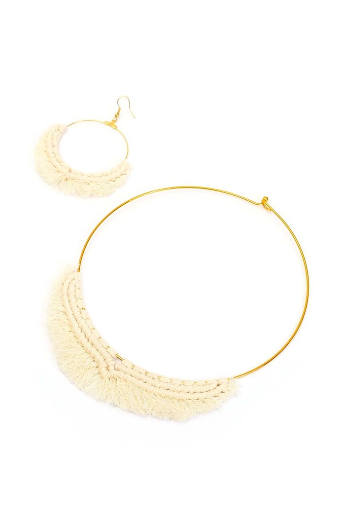 Graine Creative Set de cercei diy Macrame Hearings Kit multicolor 791056
