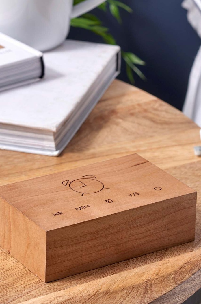 Living și dormitor Gingko Design ceas de masă Flip Click Clock G003C15 bej