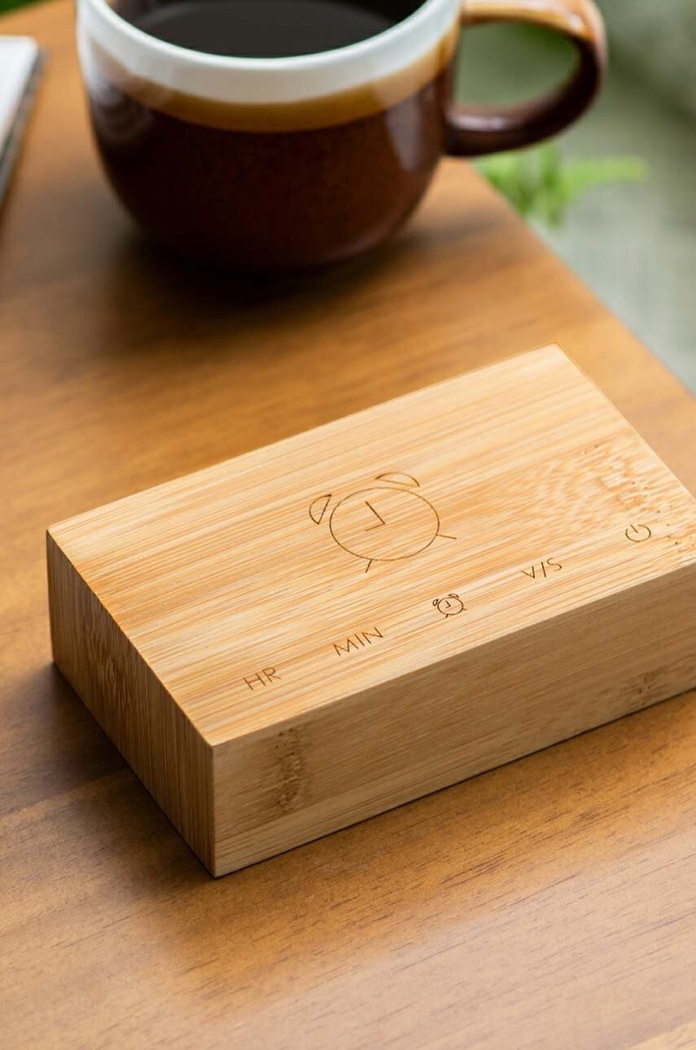 Stolné hodiny Gingko Design Flip Click Clock béžová G003B11