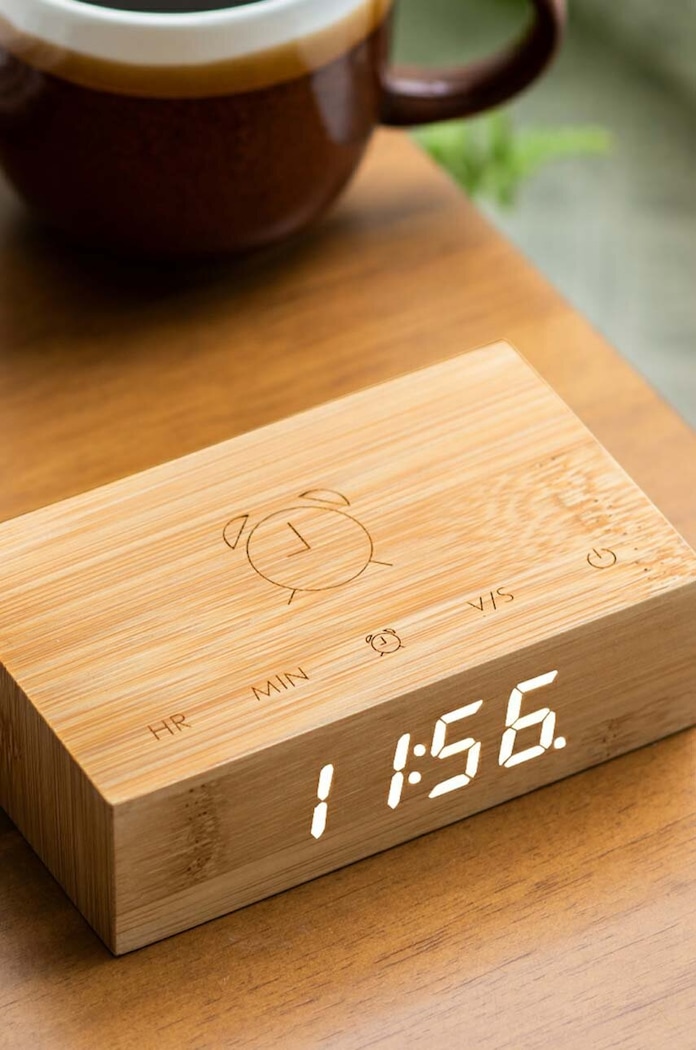 Stolné hodiny Gingko Design Flip Click Clock G003B11 béžová