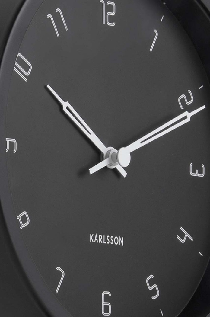 Salon i sypialnia Karlsson zegar stołowy Stark KA5951BK czarny