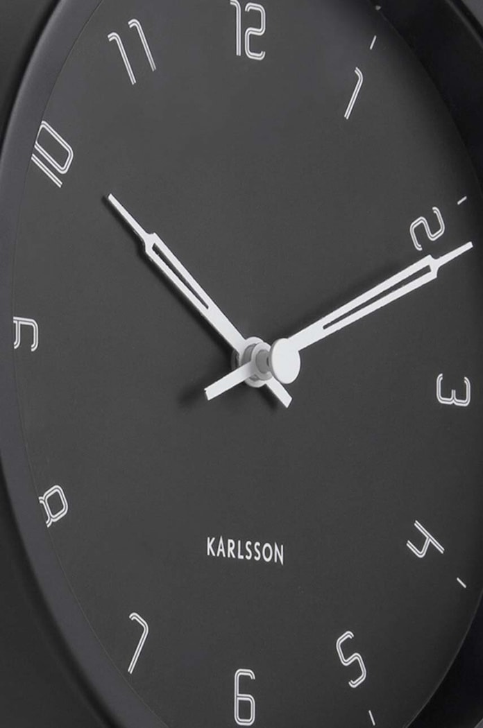 Salon i sypialnia Karlsson zegar stołowy Stark KA5951BK czarny