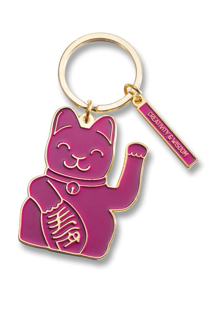 Μπρελόκ Donkey Lucky Cat ροζ 400934
