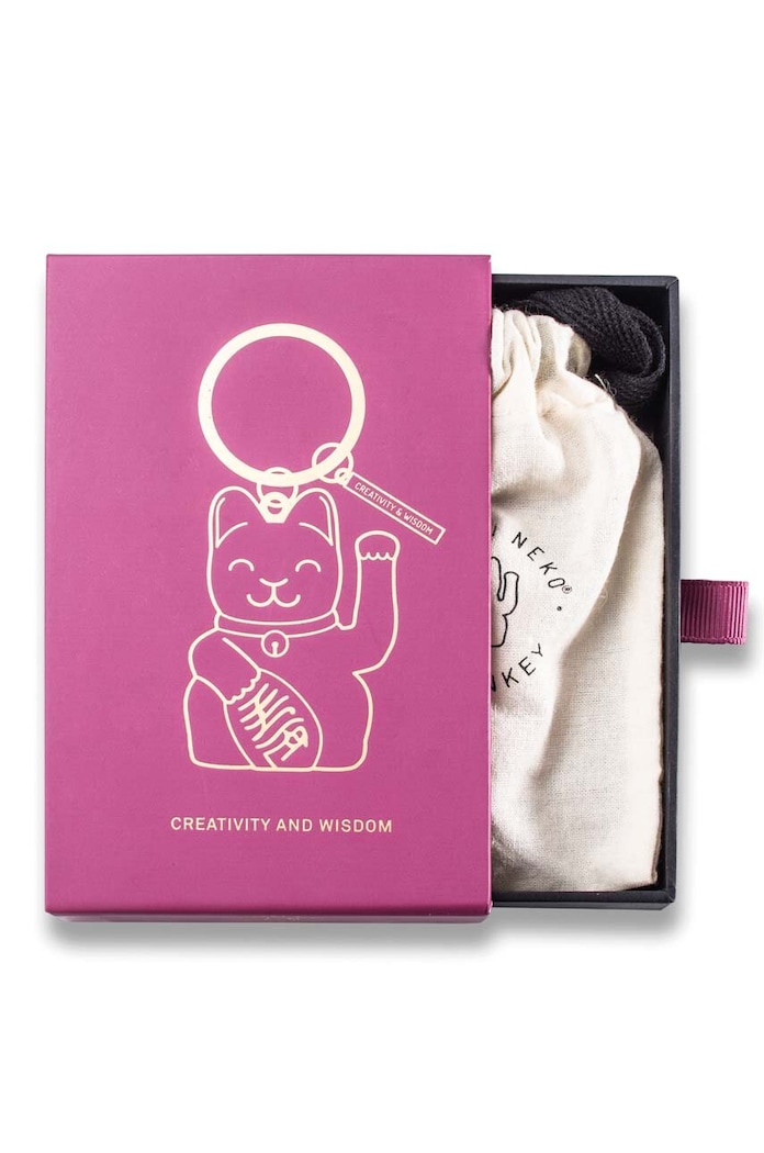 Μπρελόκ Donkey Lucky Cat 400934 ροζ AA00