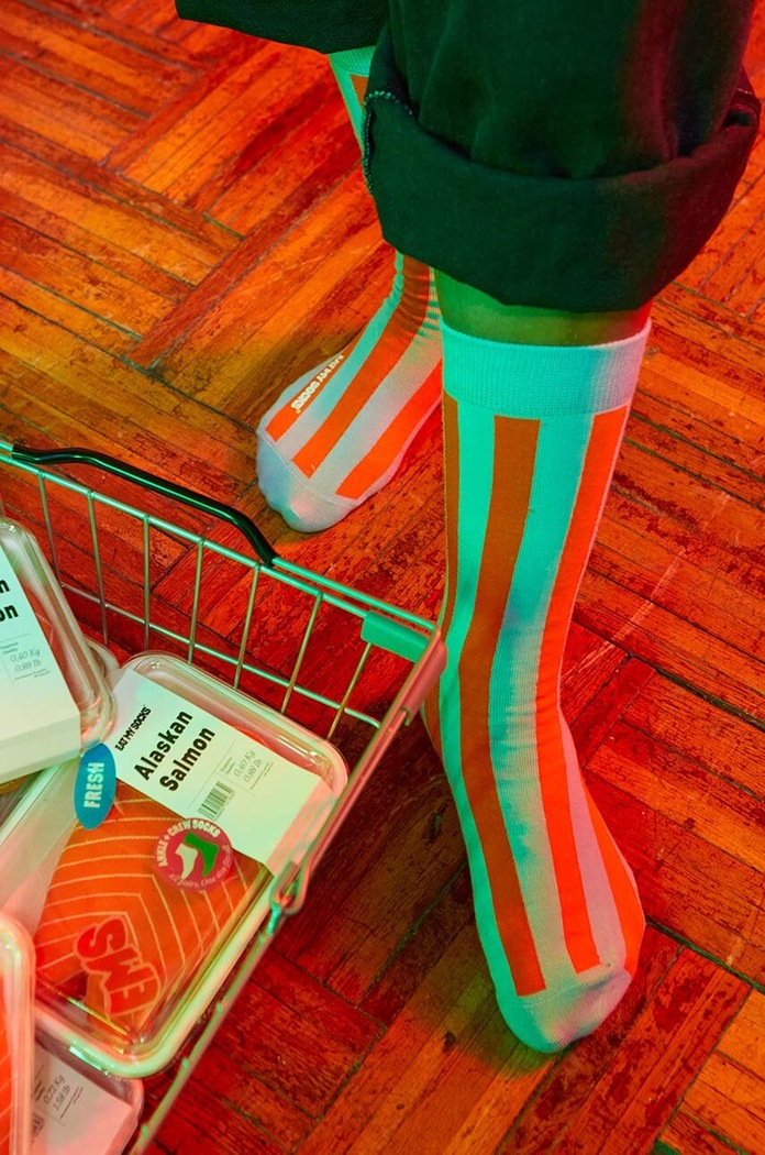 Ponožky Eat My Socks Alaskan Salmon 2-pack EMSNOCASA2