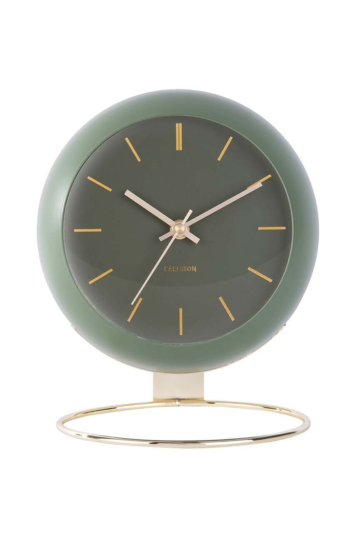 Stolové hodiny Karlsson Globe zelená KA5832GR