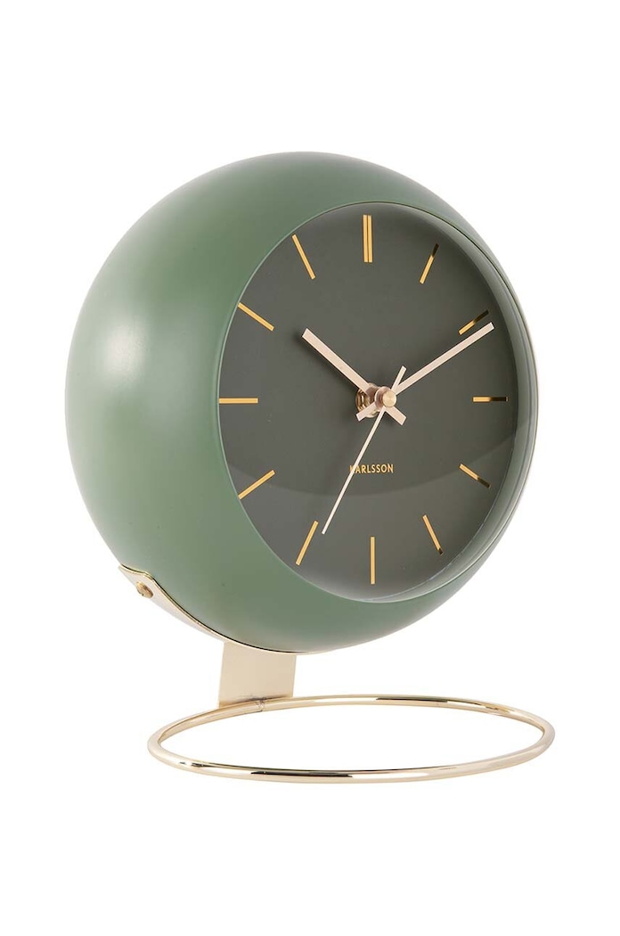 Stolové hodiny Karlsson Globe KA5832GR zelená AA00
