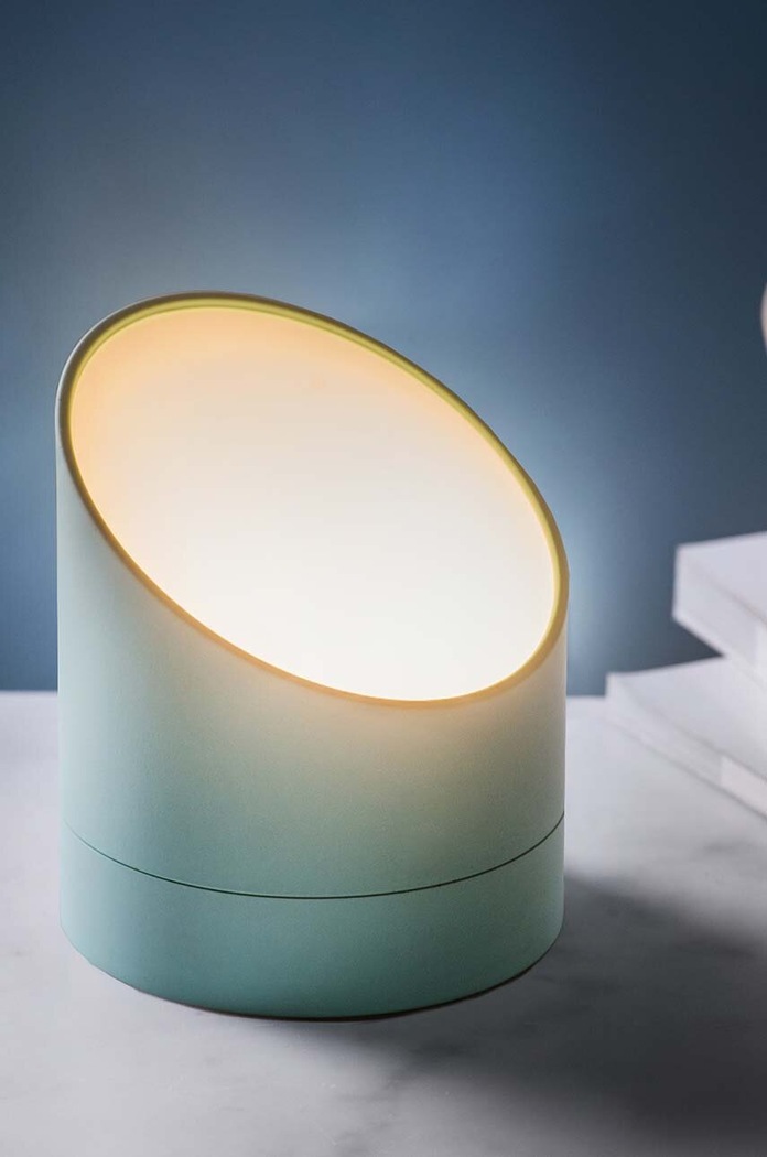 Gingko Design ceas cu alarmă Edge Light G001GN albastru