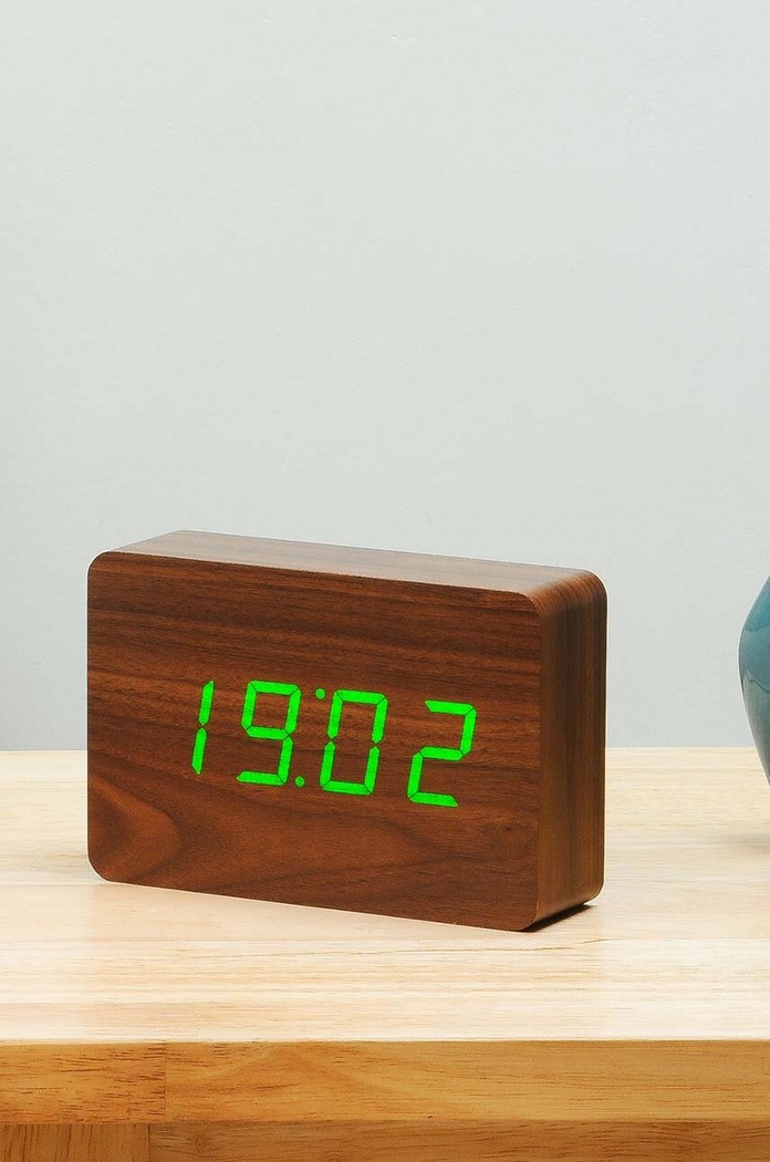 Salotto e camera Gingko Design orologio da tavola Brick Click Clock GK15G8 marrone