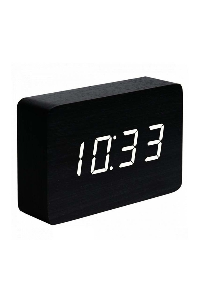 Gingko Design ceas in picioare Brick Black Click Clock negru GK15W10