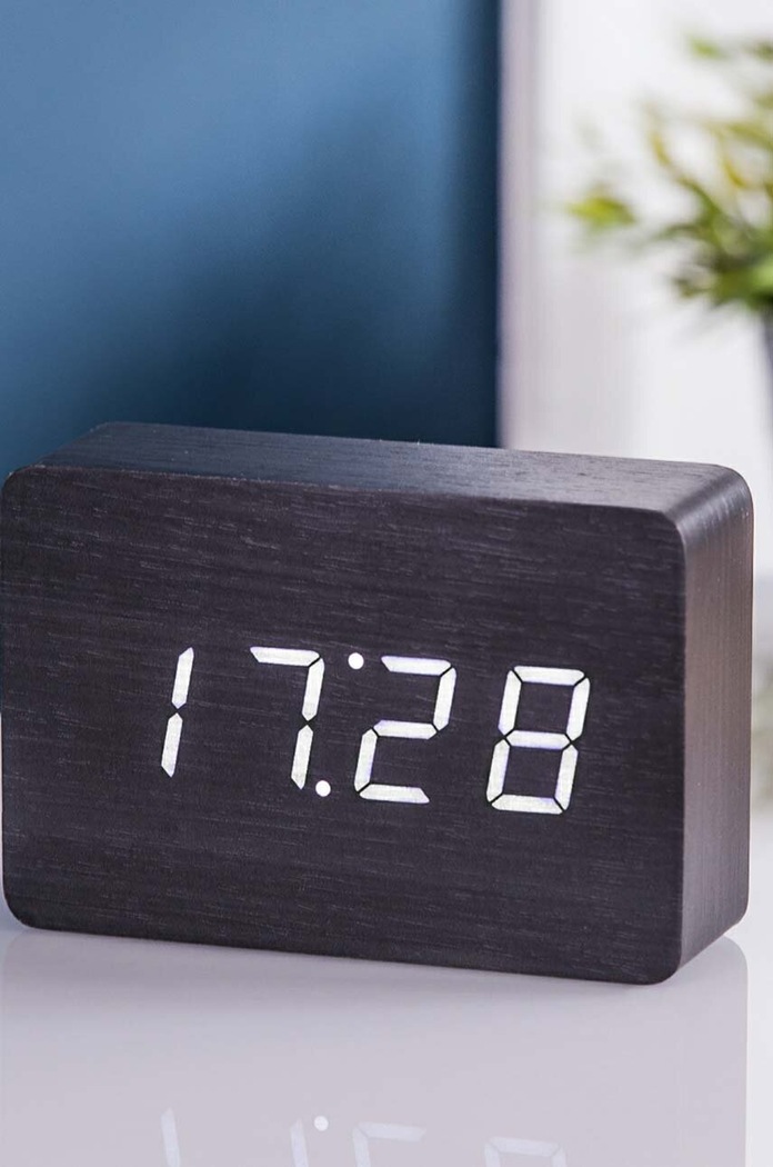 Gingko Design ceas in picioare Brick Black Click Clock GK15W10 negru AA00