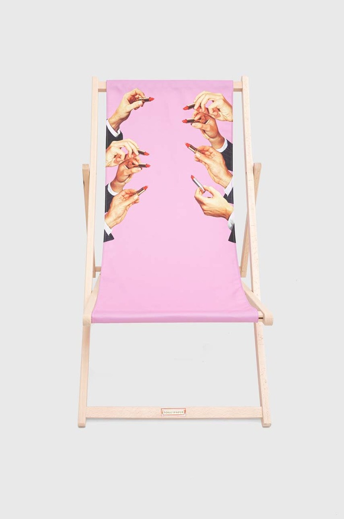 Ξαπλώστρα Seletti Lipstick Pink x Toiletpaper 16685 ροζ AA00