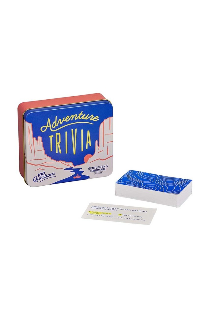Igra za kampiranje Gentlemen's Hardware Adventure Trivia plava GEN499UK