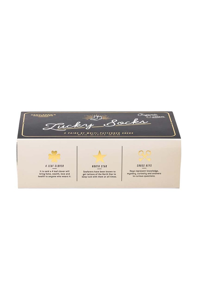 Gentlemen's Hardware skarpetki Lucky Socks 3-pack czarny GEN541UK