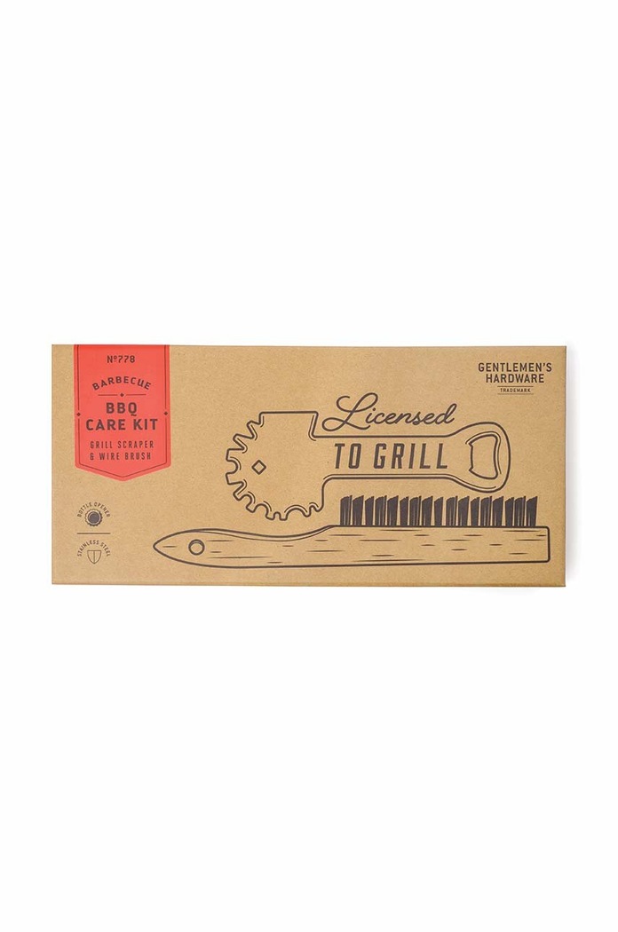 Gentlemen's Hardware grillápoló készlet BBQ Care Kit 2 db barna GEN778UK