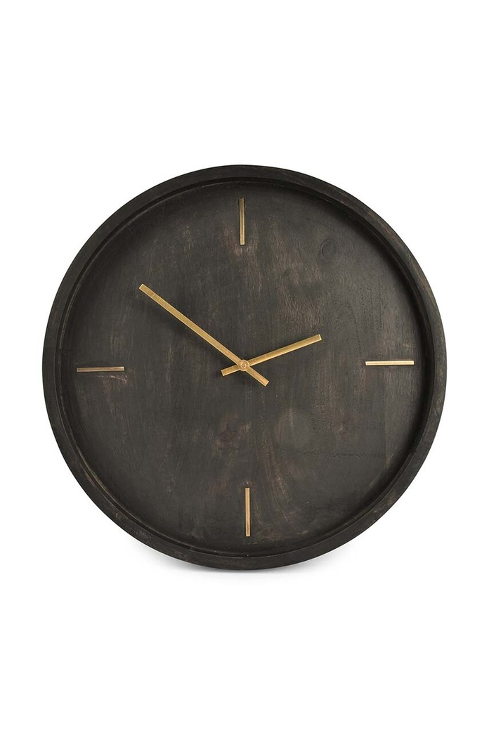 S|P Collection Ceas de perete Wood negru 825078